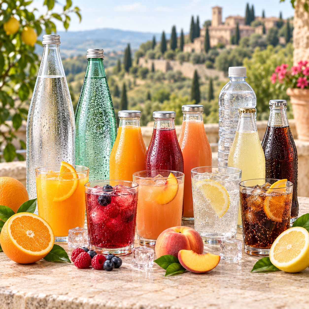 Soft drinks, Juices & Water