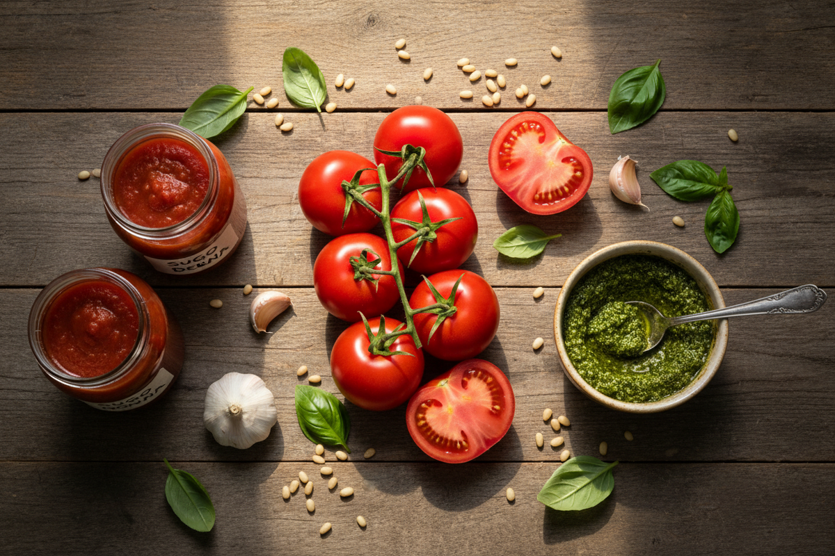 Tomatoes, Sauces & Pesto