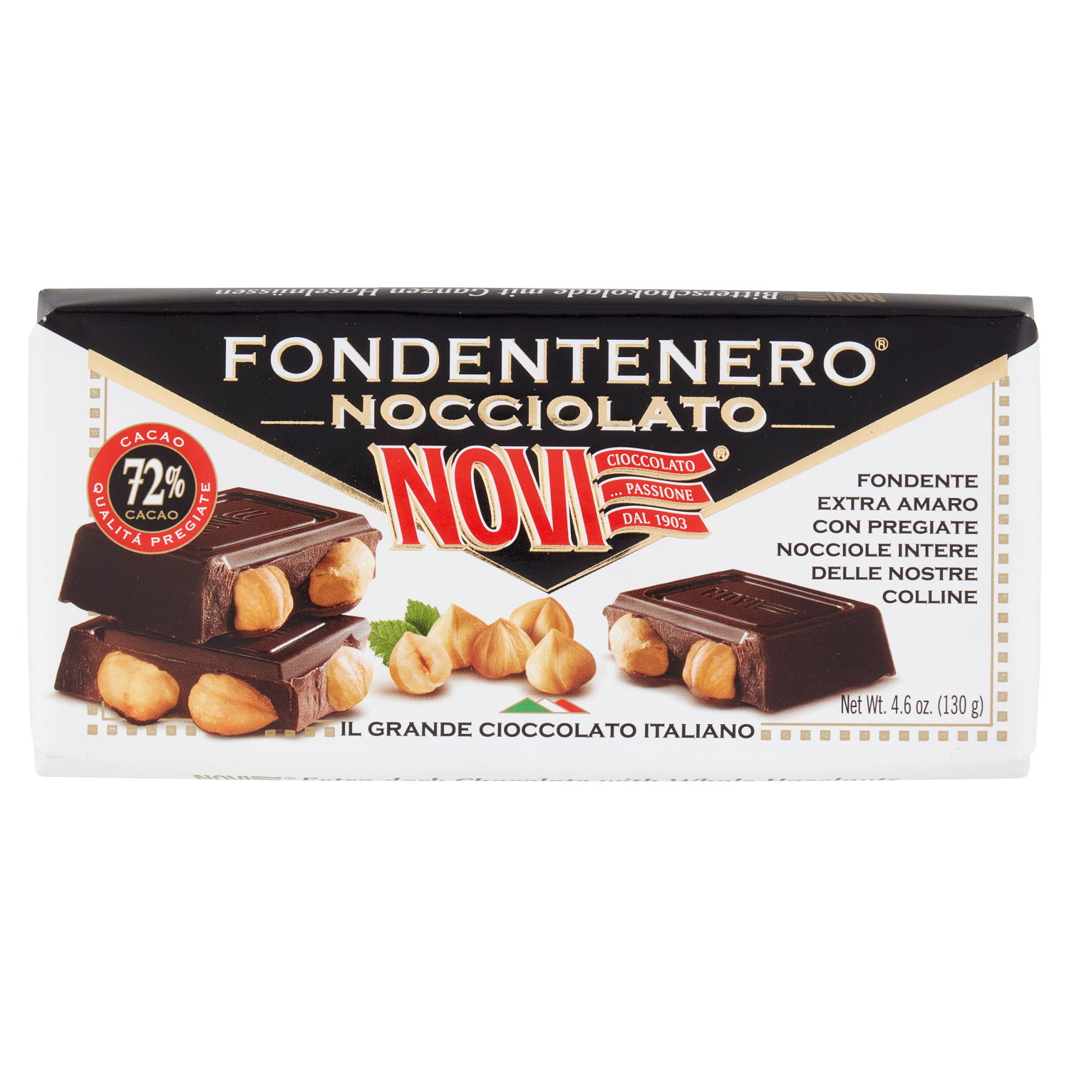 NOVI CIOCCOLATO FONDENTE NOCCIOLA 130g (16 in a box