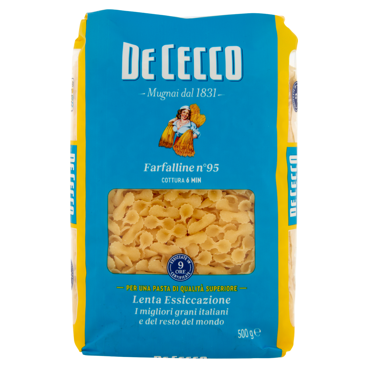 DE CECCO PASTA DI SEMOLA FARFALLINE 500g (24 in a box)