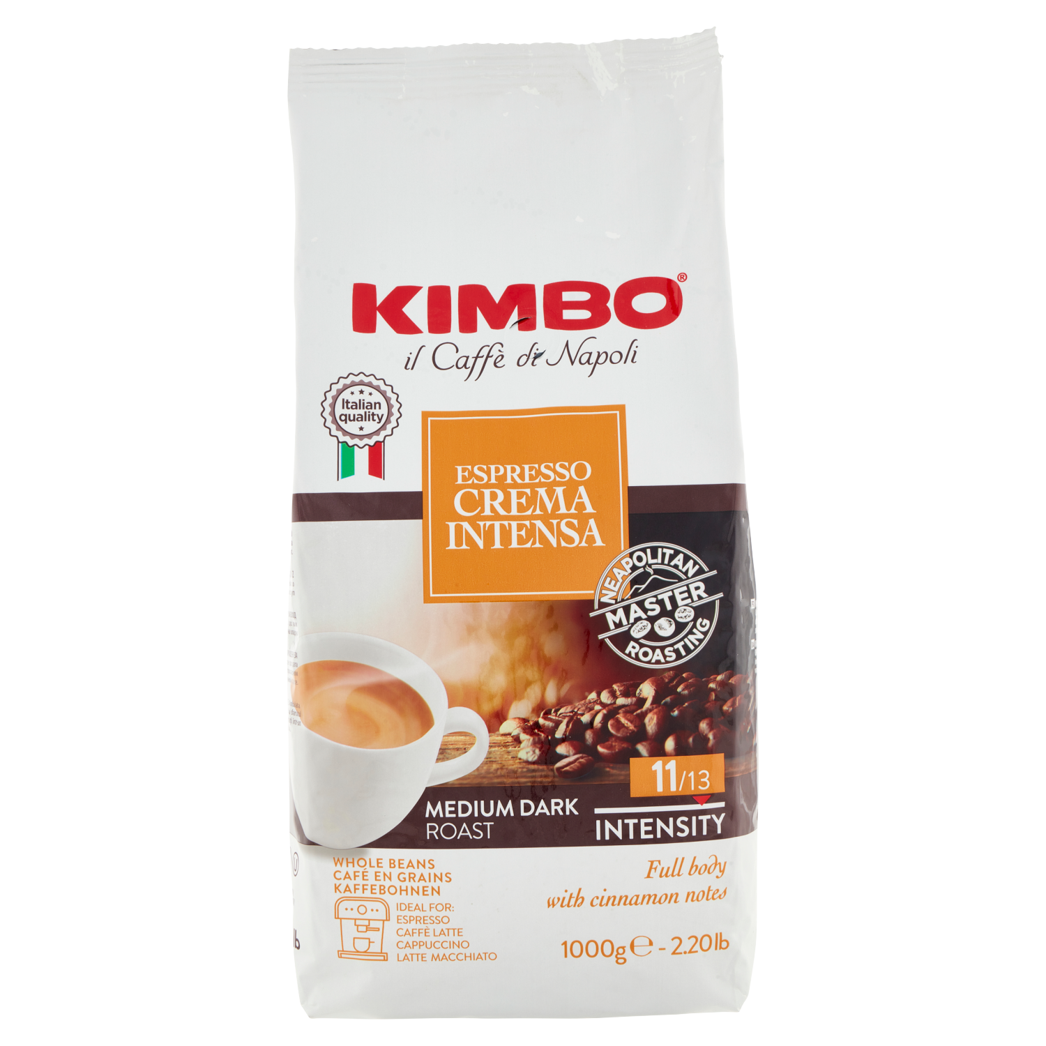 KIMBO CREMA INTENSA IN GRANI 1kg (6 in a box)