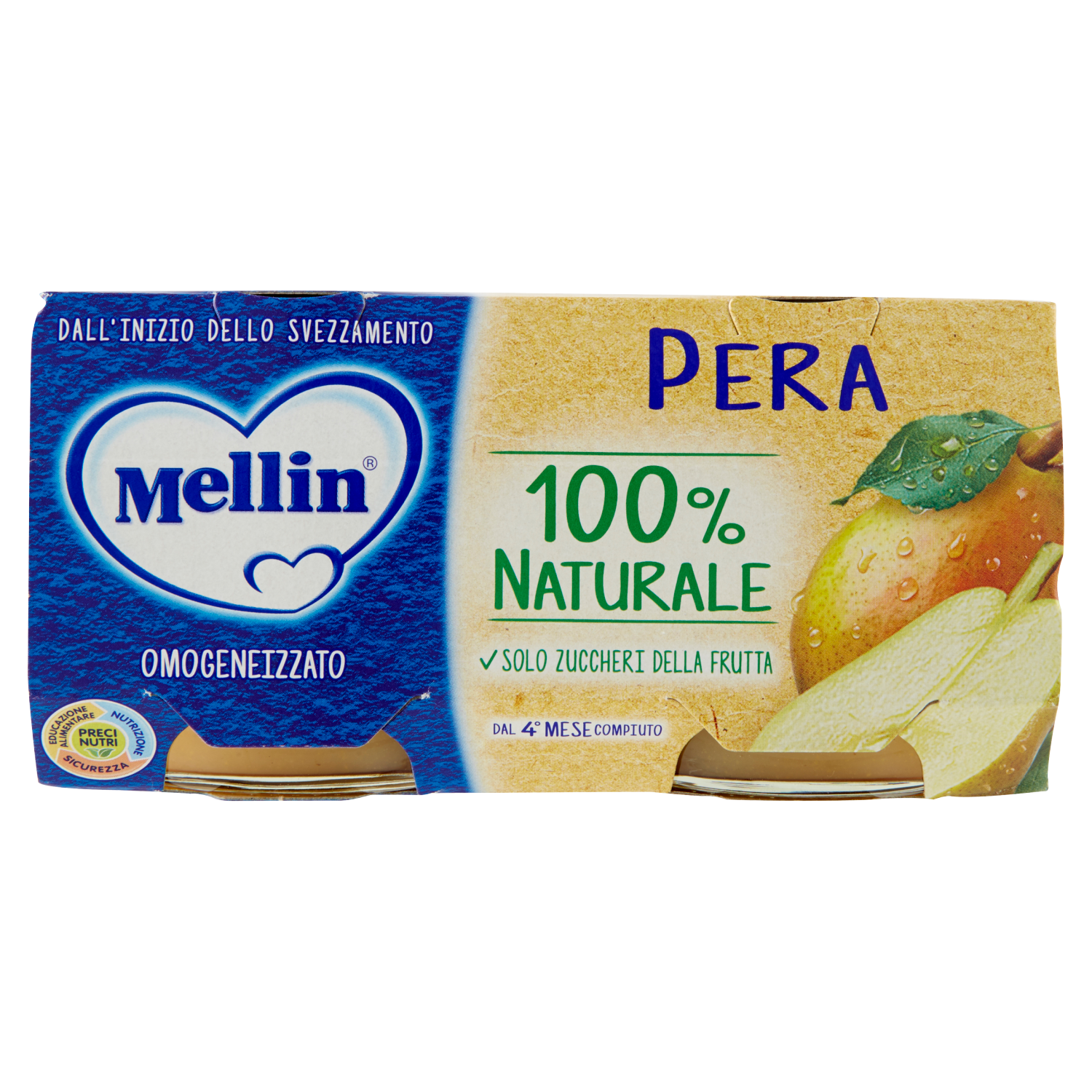 MELLIN OMOGENEIZZATO PERA 100gx2 200g (12 in a box)