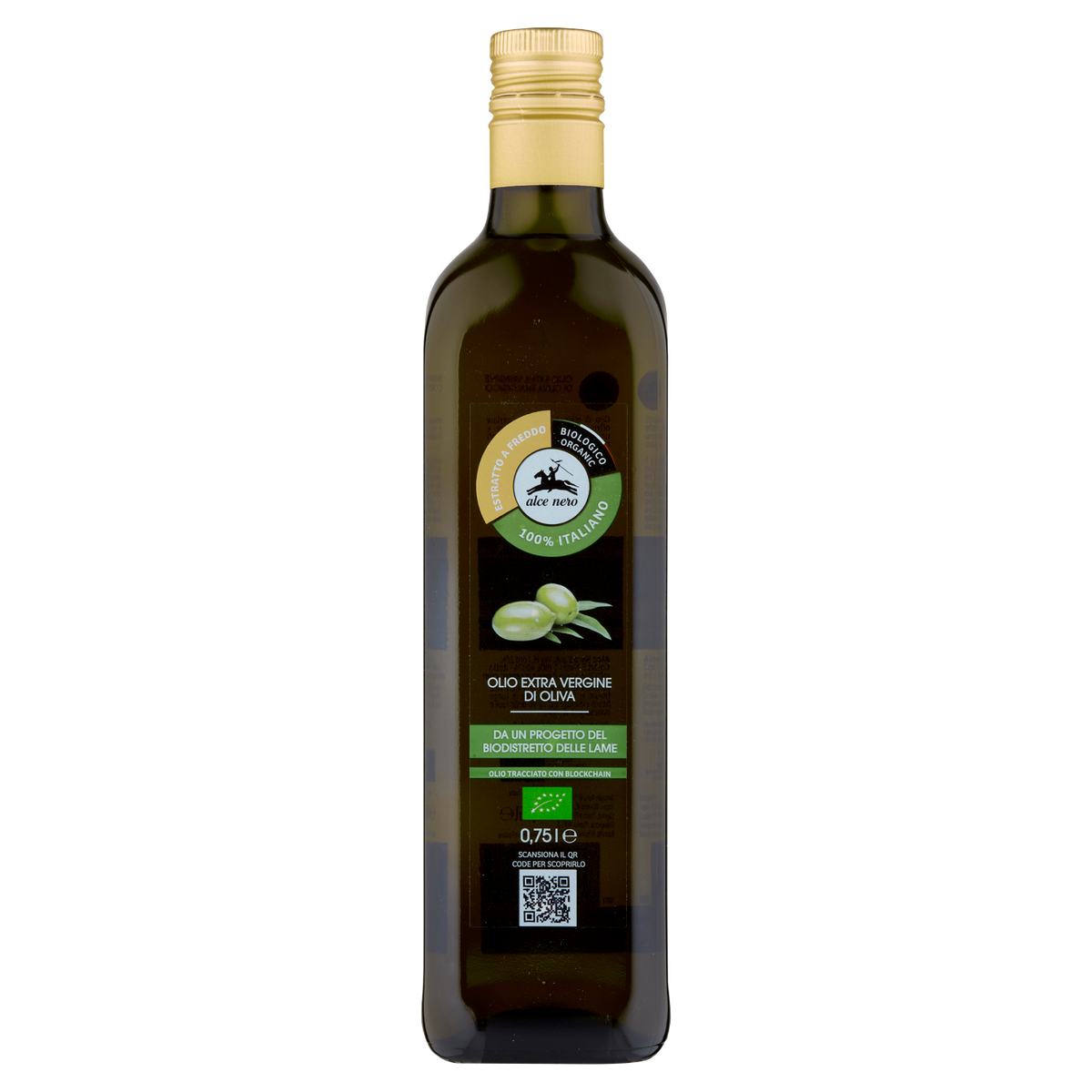 ALCENERO OLIO EXTRA VIRGIN OLIVE OIL BLOCK CHAIN 750ml (6 in a box)