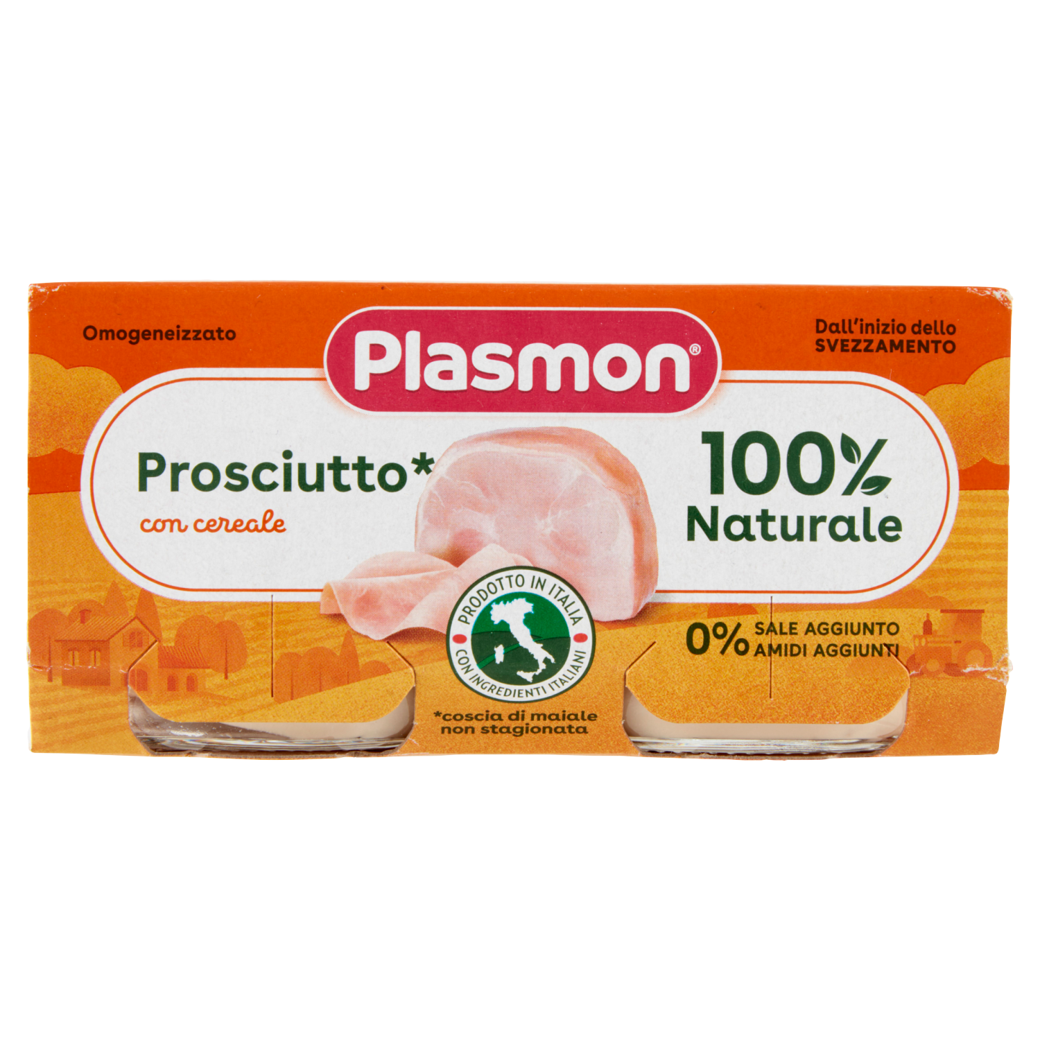 PLASMON OMOGENEIZZATO PROSCIUTTO 80g X2 160g (12 in a box)