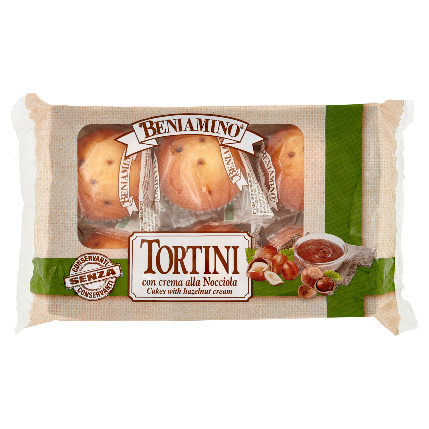 BENIAMINO TORTINO CON CREMA DI NOCCIOLA 250g (14 in a box)