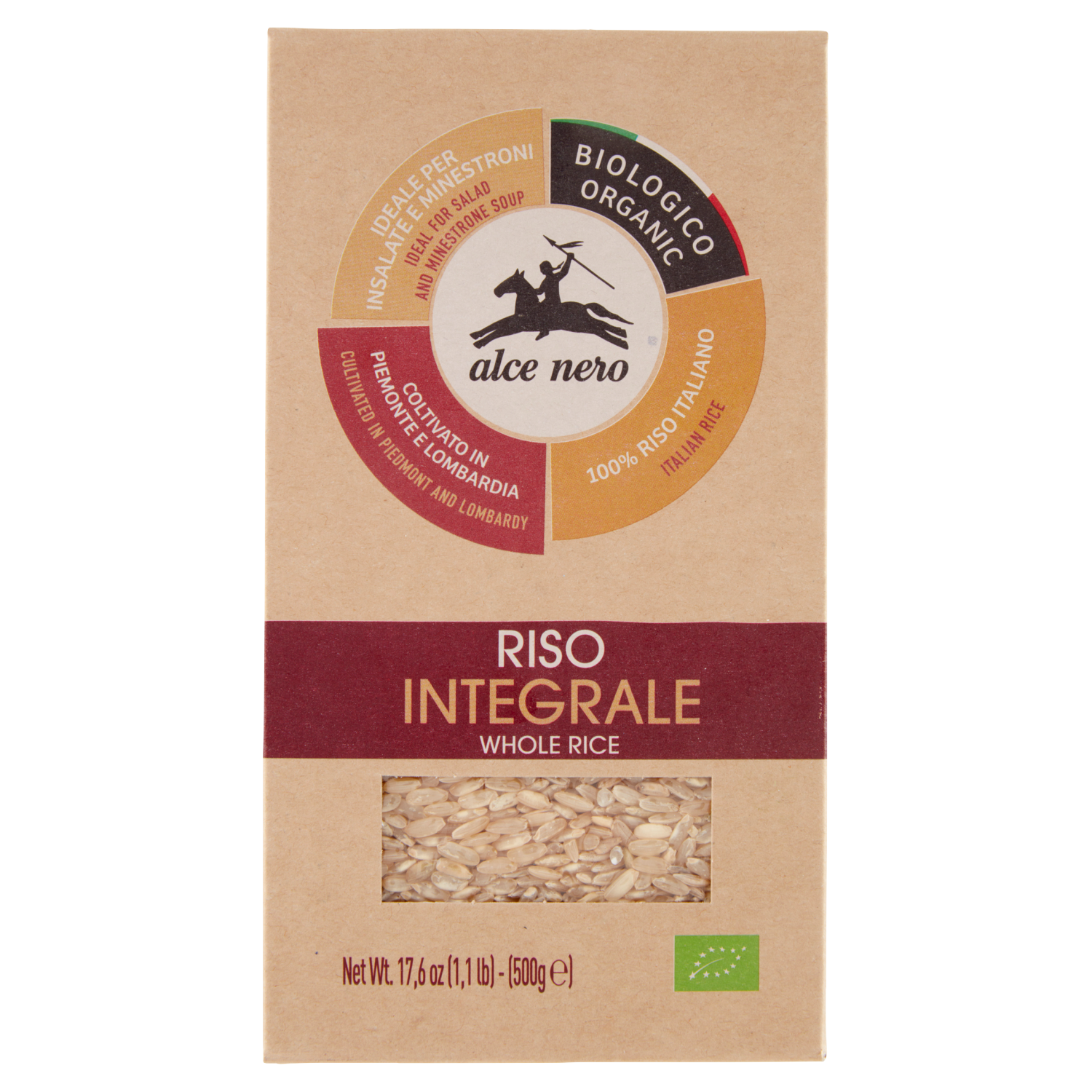 ALCENERO RISO INTEGRALE 500g (12 in a box)