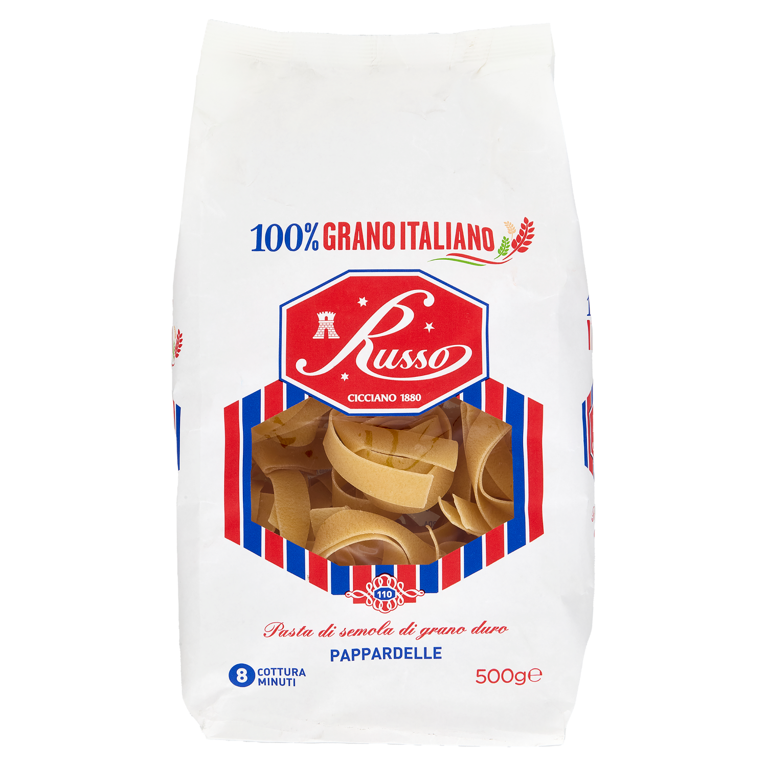 RUSSO PASTA DI SEMOLA PAPPARDELLE NIDO 500g (12 in a box)