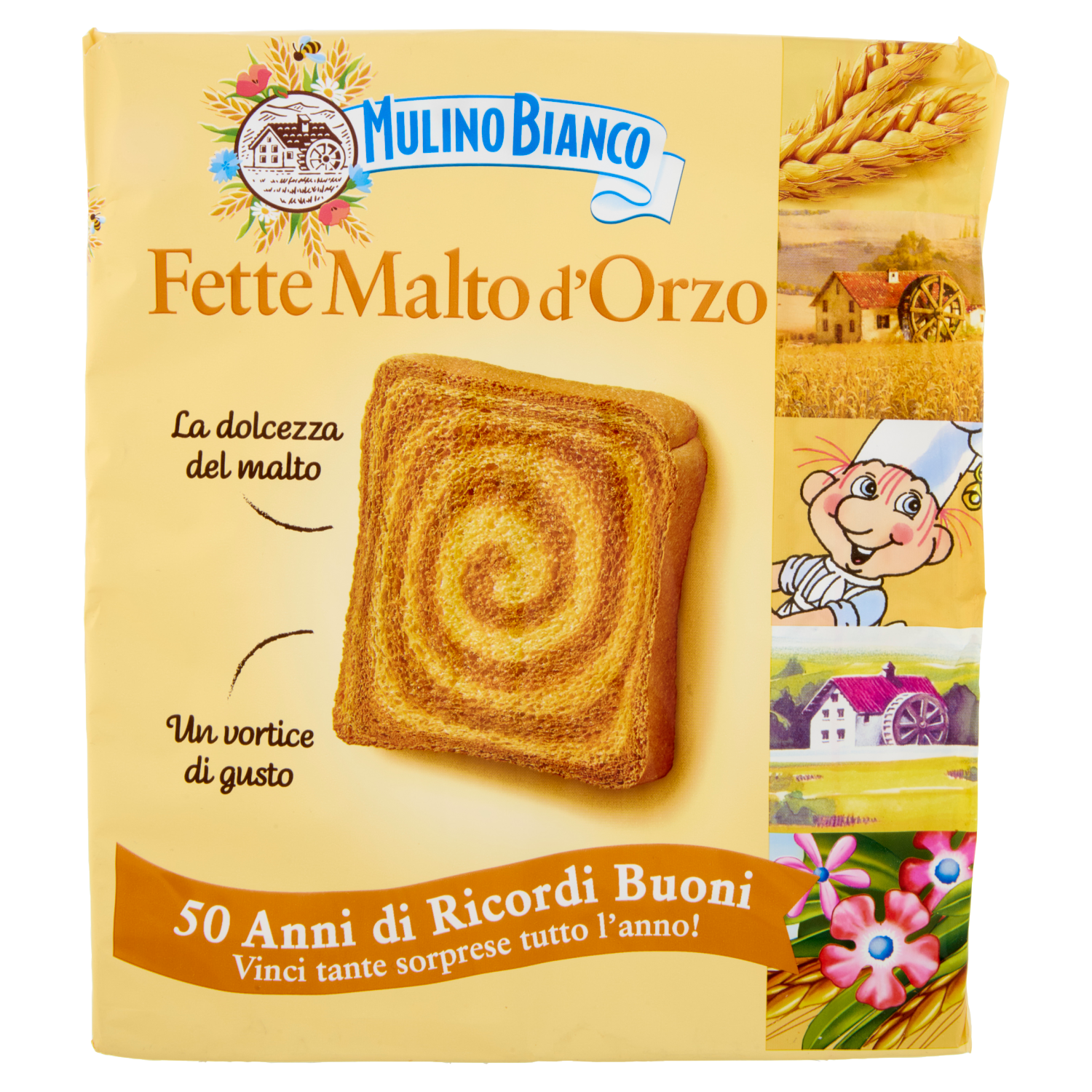 MULINO BIANCO FETTE BISCOTTATE MALTO D'ORZO 315g (16 in a box)