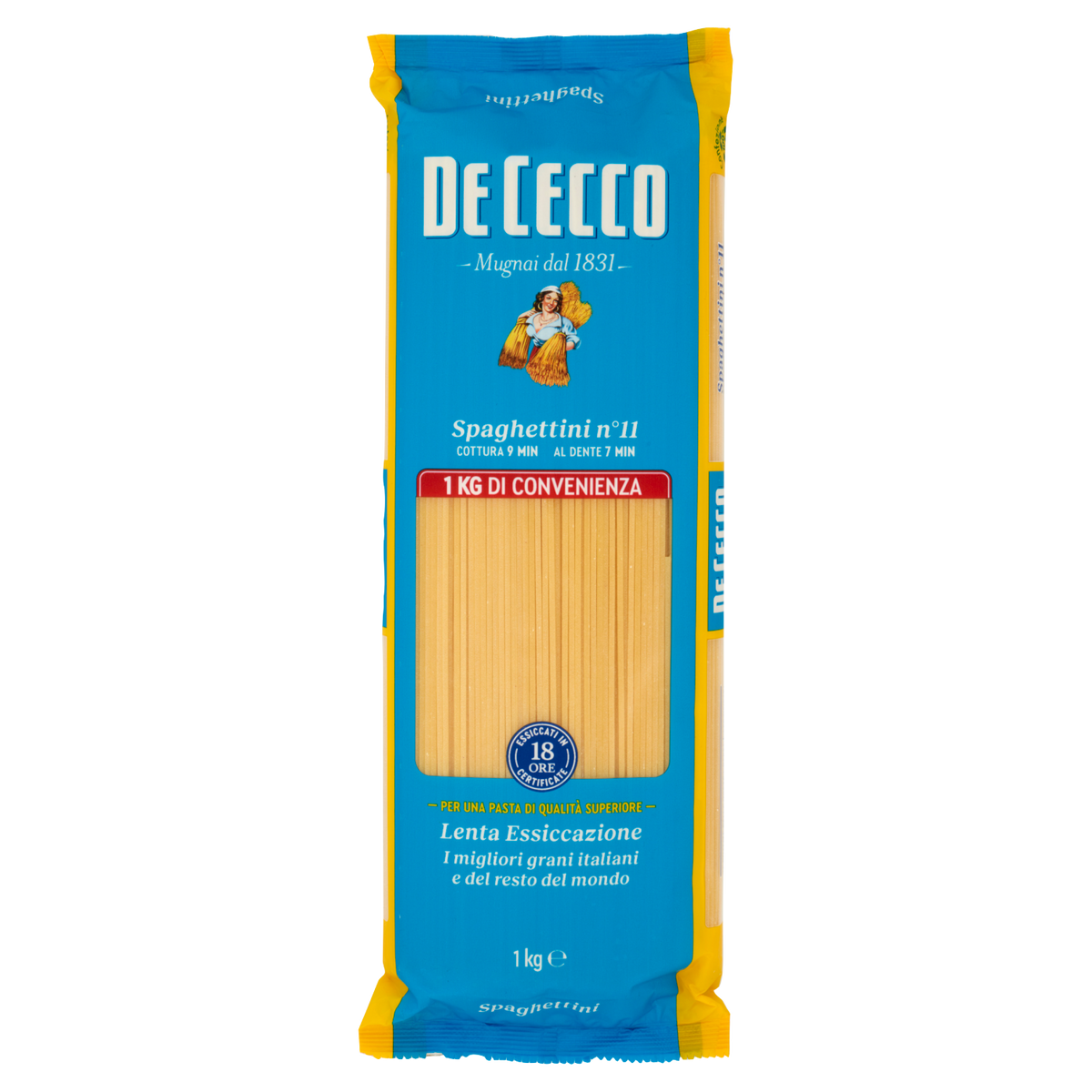 DE CECCO PASTA DI SEMOLA SPAGHETTINI 1 kg (12 in a box)