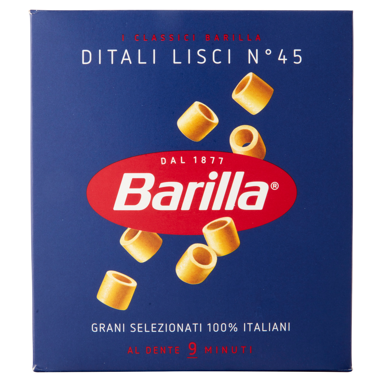 BARILLA PASTA DI SEMOLA DITALI LISCI N.45 500g (32 in a box)