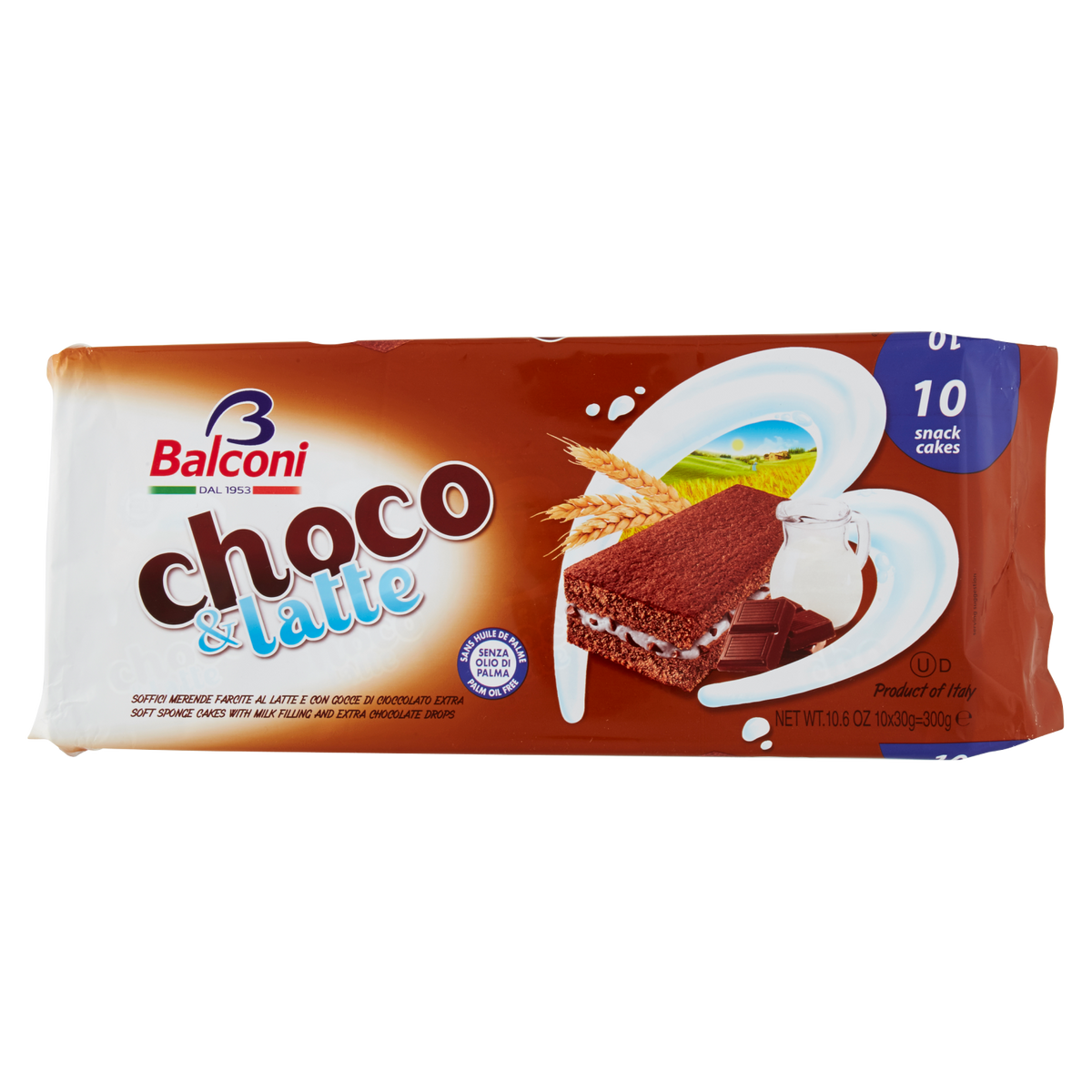 BALCONI CHOCO&LATTE X10 300g (15 in a box)