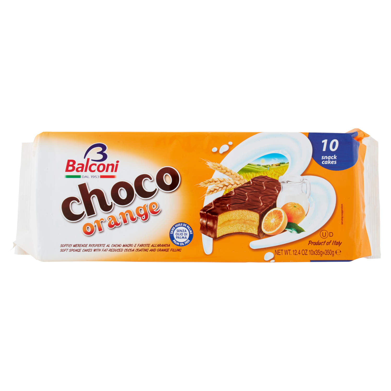 BALCONI CHOCO ORANGE X10 350g (15 in a box)