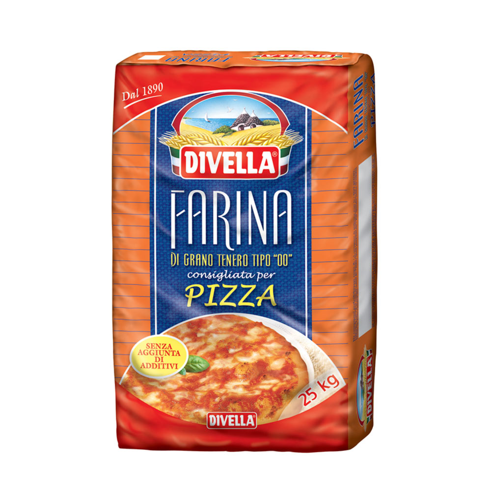 DIVELLA FARINA PIZZA ROSSA 25kg (single bag)