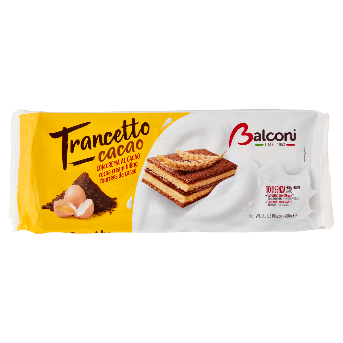 BALCONI TRANCETTO CACAO X10 280g (15 in a box)