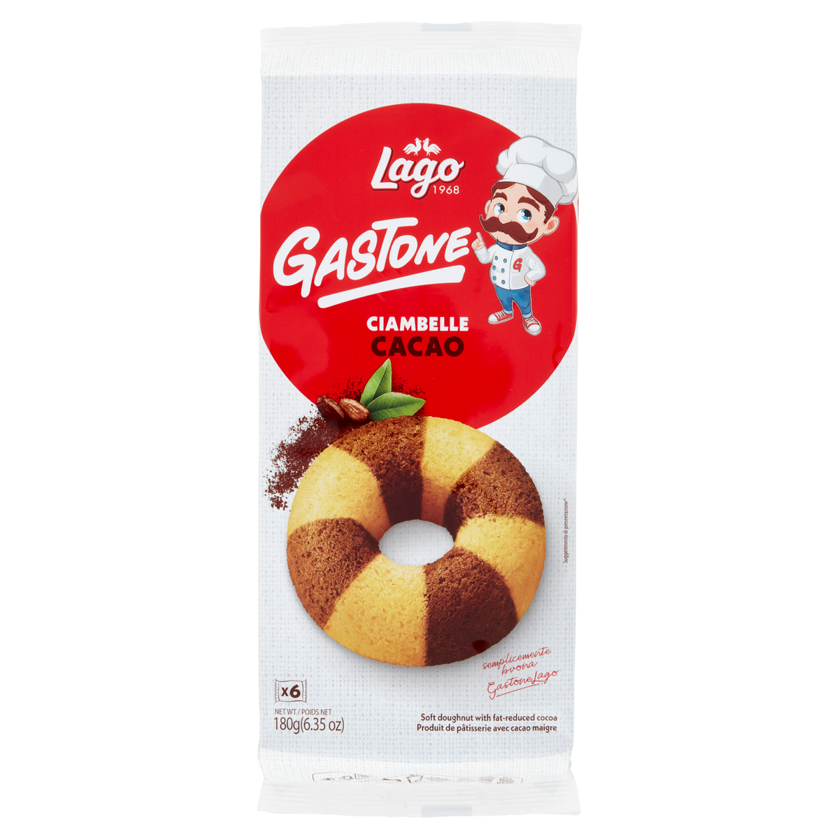 LAGO CIAMBELLA CACAO X6 180g (12 in a box)