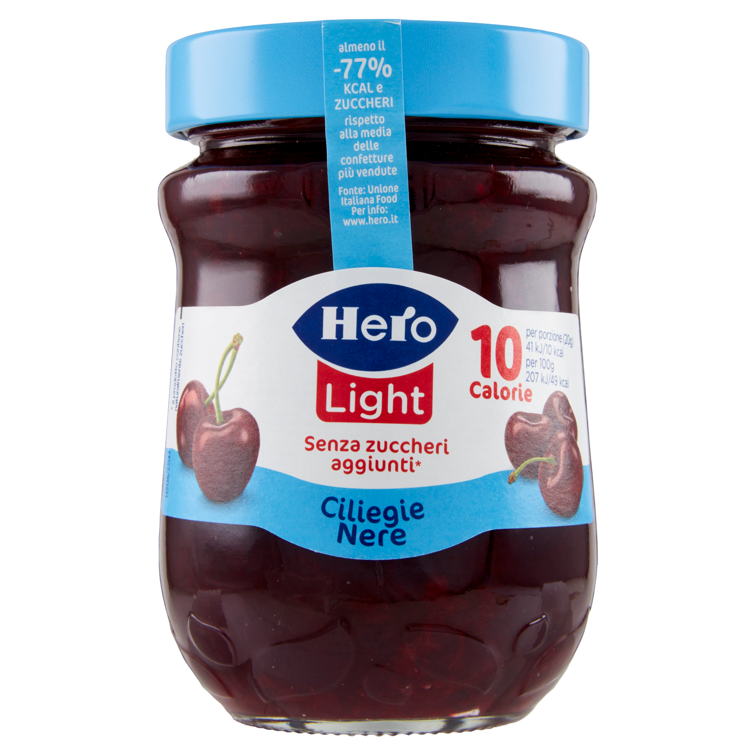HERO LIGHT CILIEGE NERE no added sugar 240g (8 in a box)