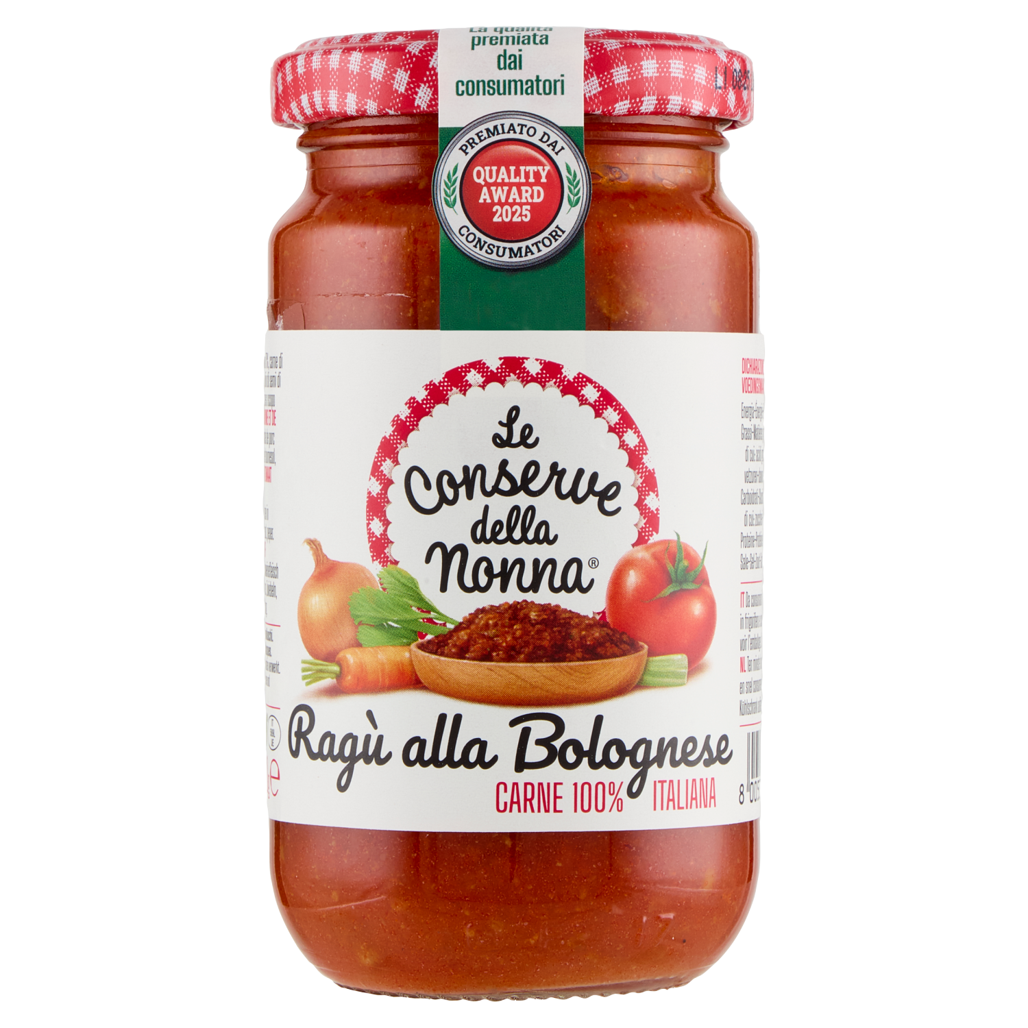 CONSERVE DELLA NONNA RAGU' ALLA BOLOGNESE 190g (12 in a box)