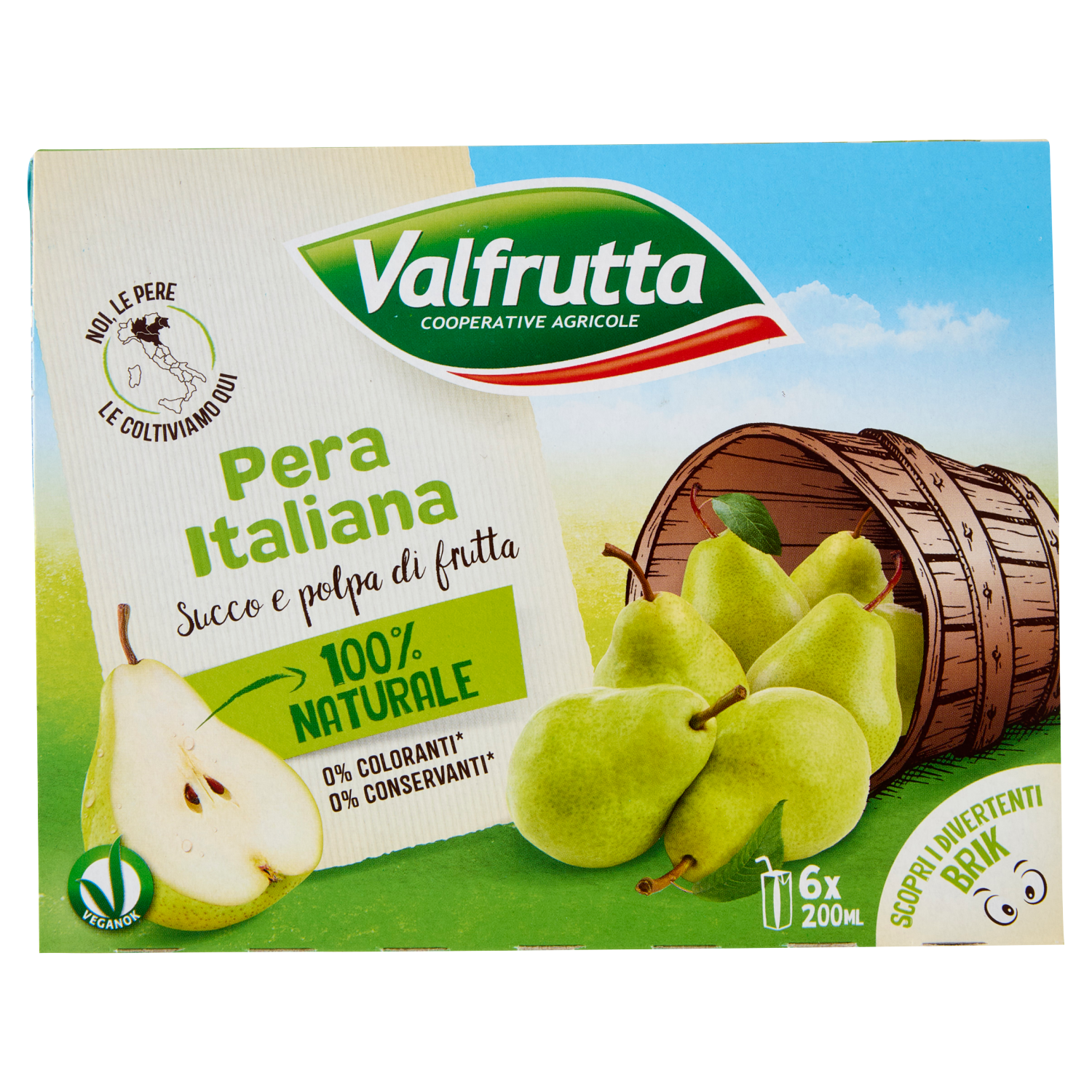 VALFRUTTA NETTARE PERA 200ml X6 (4 in a box)