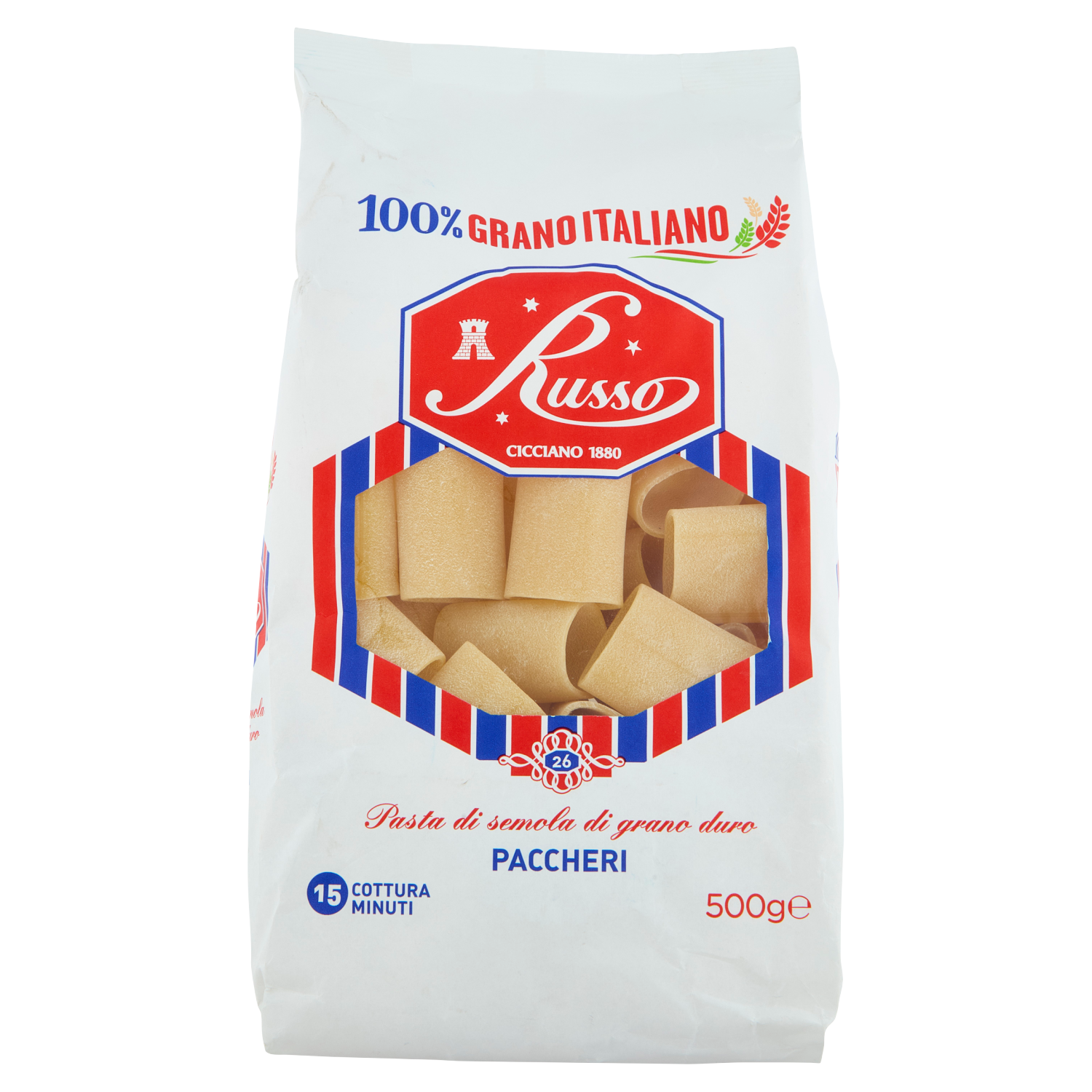 RUSSO FORMATI SPECIALI PACCHERI 500g (12 in a box)