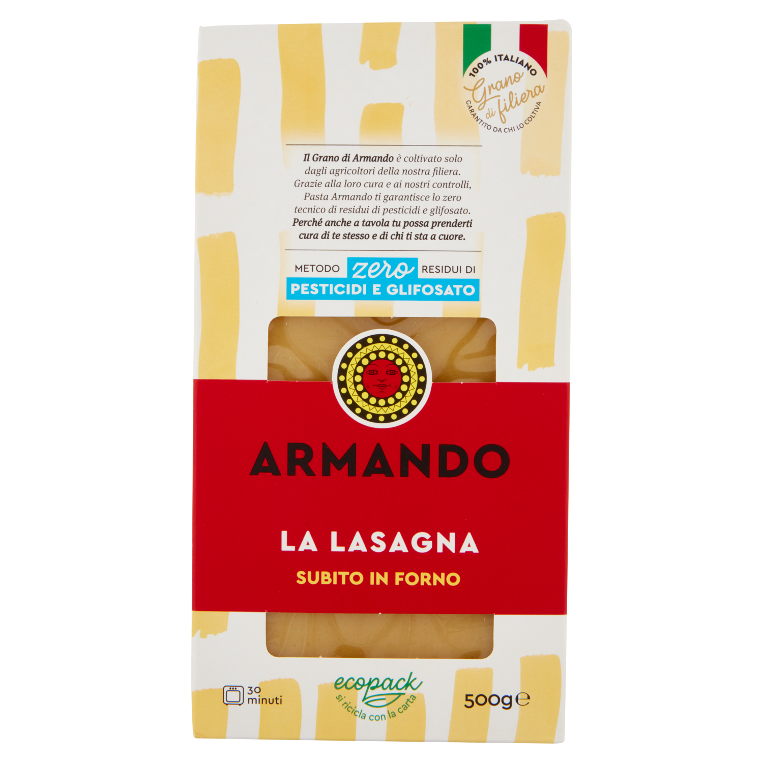 ARMANDO LA LASAGNA SEMOLA PASTA 500g (12 in a box)