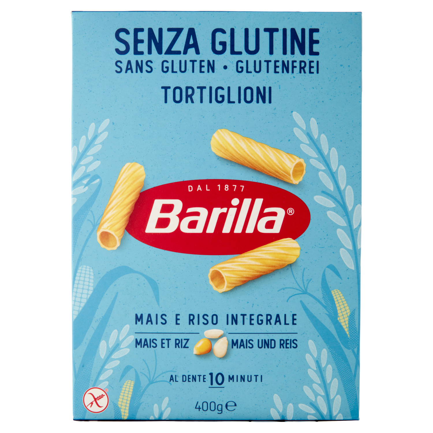 BARILLA PASTA SENZA GLUTINE TORTIGLIONI 400g (14 in a box)