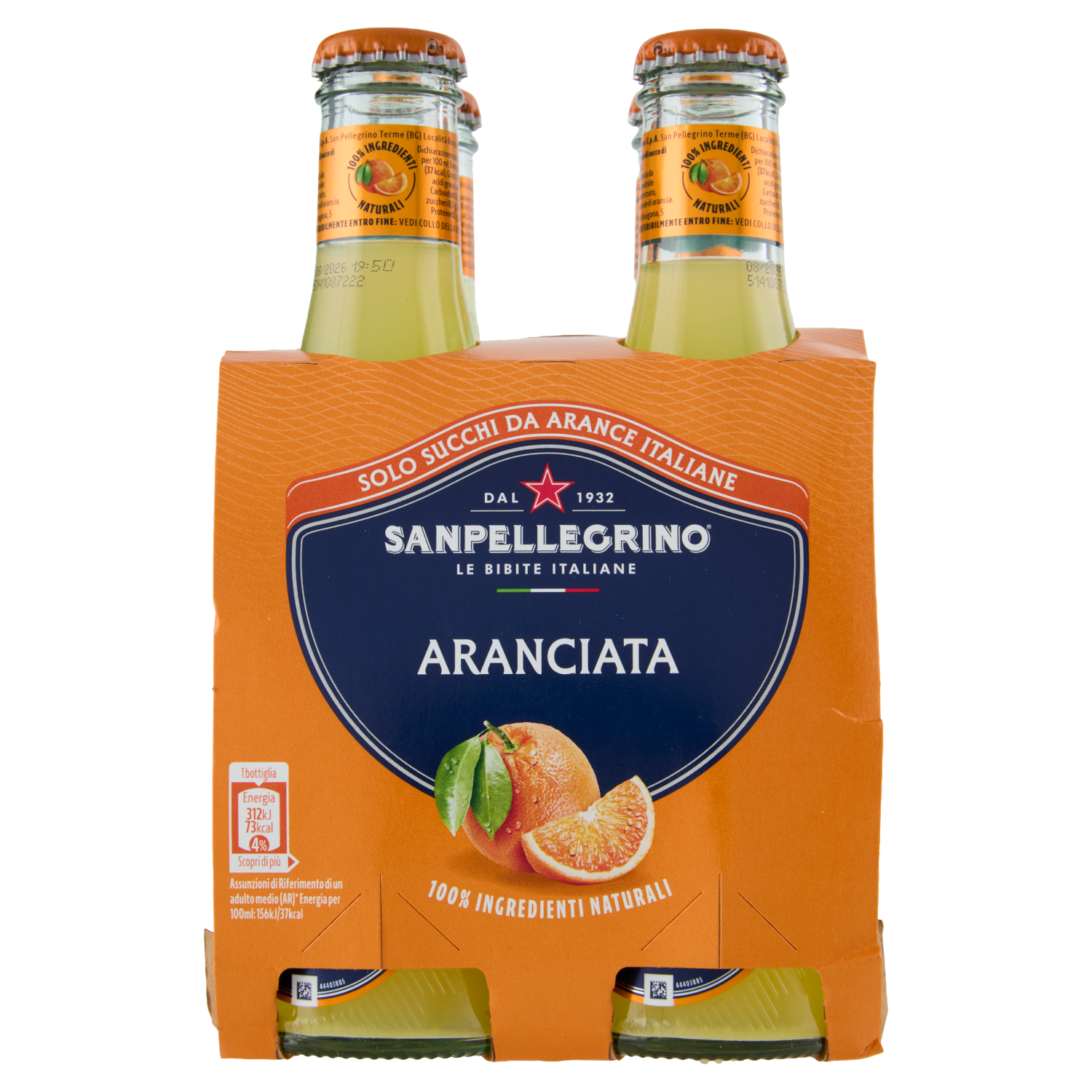SANPELLEGRINO ARANCIATA 200ml X4 800ml (6 in a box)
