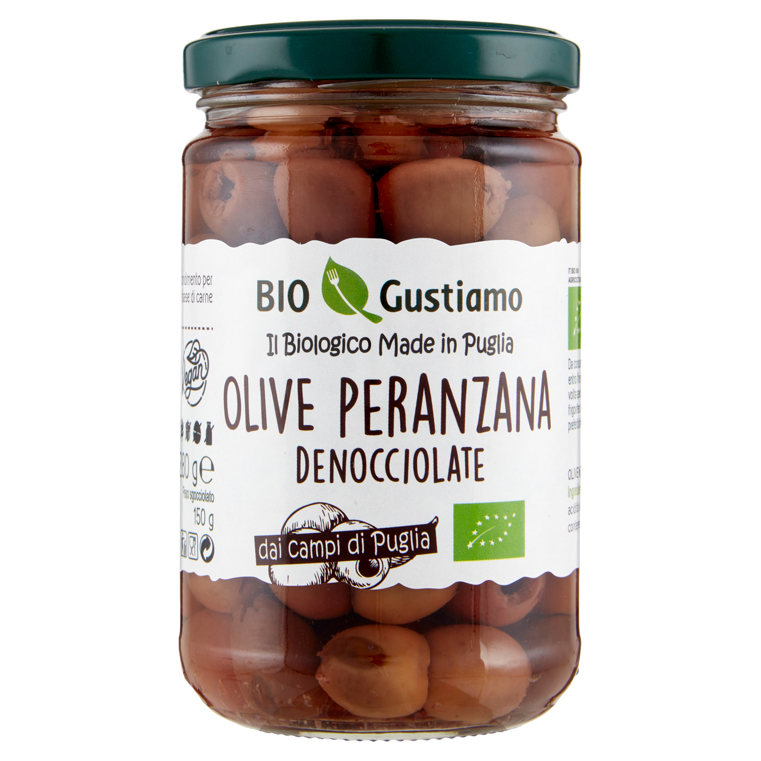 BIO GUSTIAMO OLIVE NERE PERANZANA DENOCCIOLATE 280g (5 in a box)