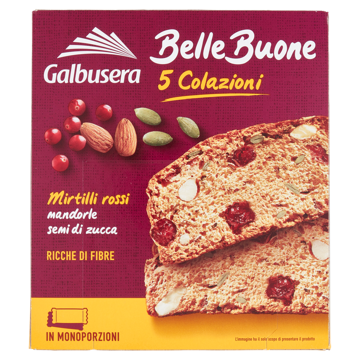 GALBUSERA BELLE BUONE FETTE BISCOTTATE MIRTILLI E MANDORLE 200g (10 in a box)