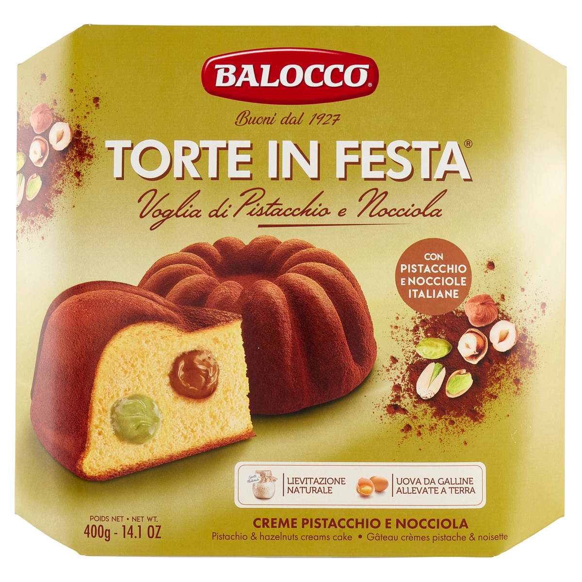 BALOCCO TORTA PISTACCHIO NOCCIOLA 400g (18 in a box)