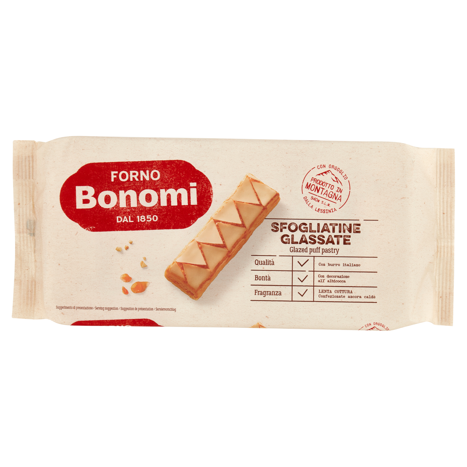 BONOMI SFOGLIATINE GLASSATE 135g (20 in a box)
