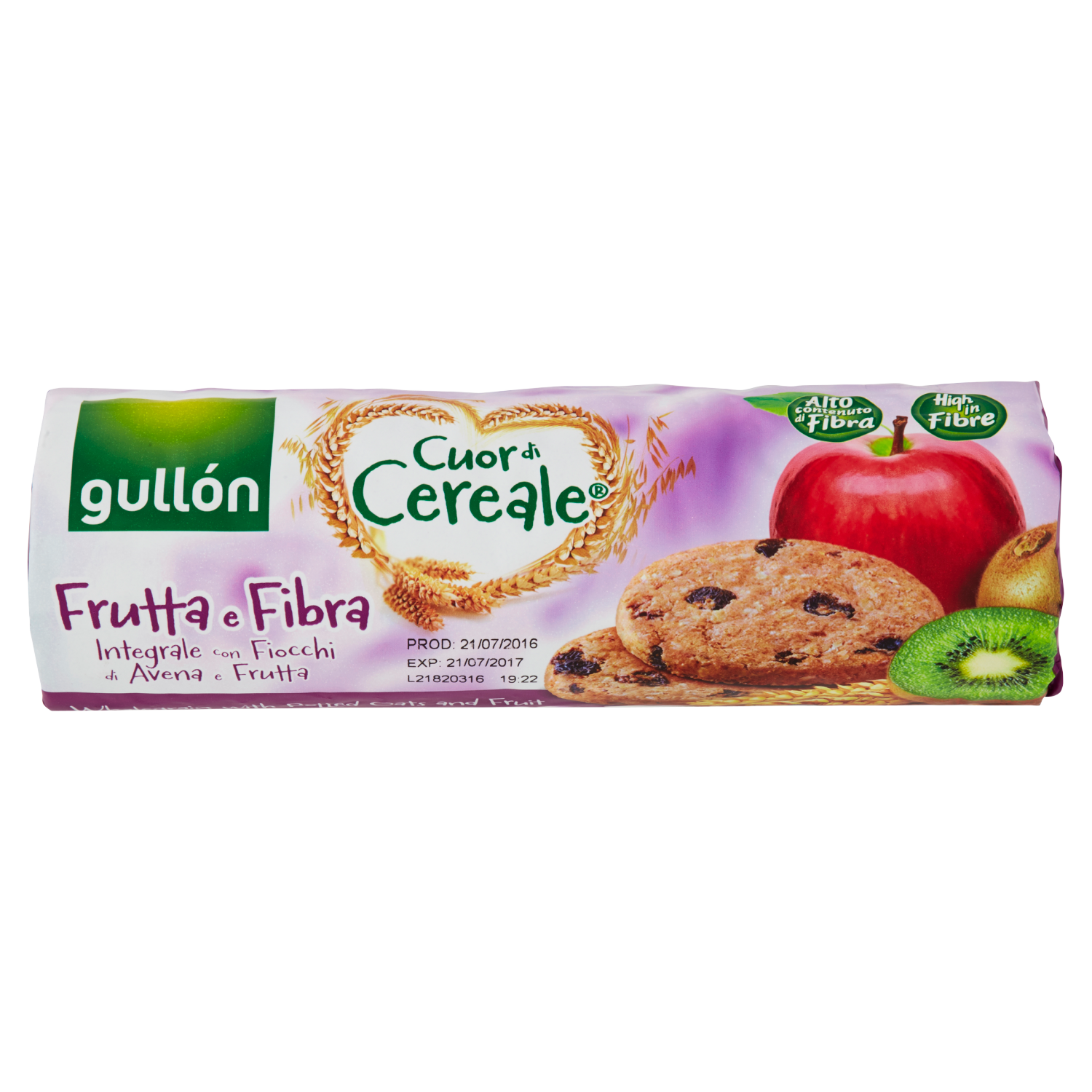 GULLON CUOR DI CEREALE FRUTTA E FIBRA 300g (16 in a box)