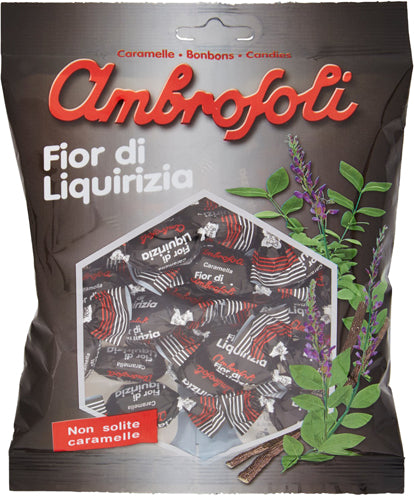 Ambrosoli Caramelle Fior Di Liquirizia g.150 Bs. (20 In A Box) (£0.75 Each)