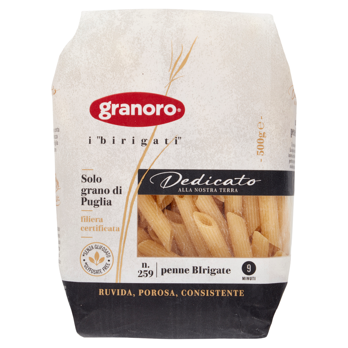 GRANORO DEDICATO 259 PENNE BIRIGATA 500g (20 in a box)