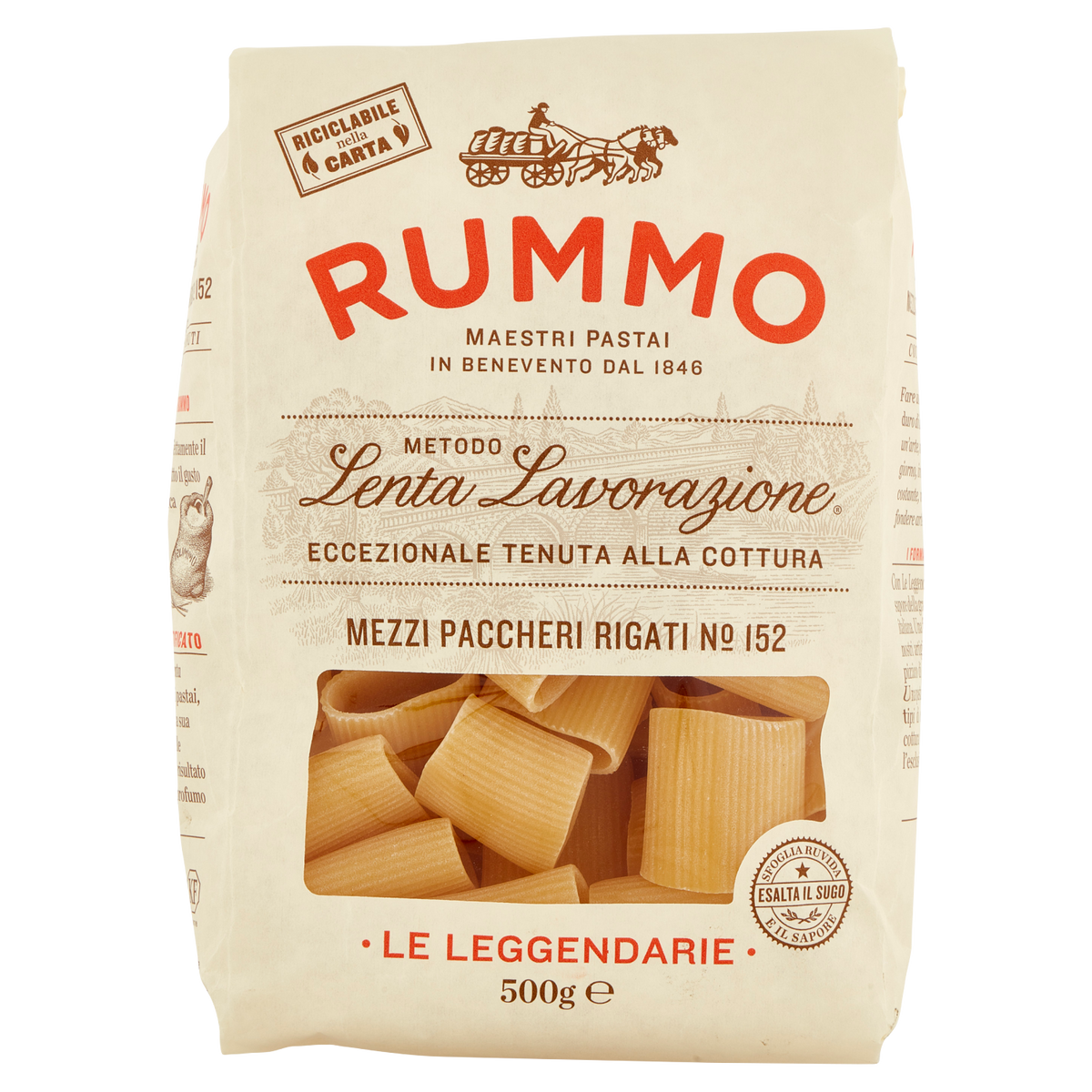 RUMMO MEZZI PACCHERI RIGATI N.152 500g (12 in a box)