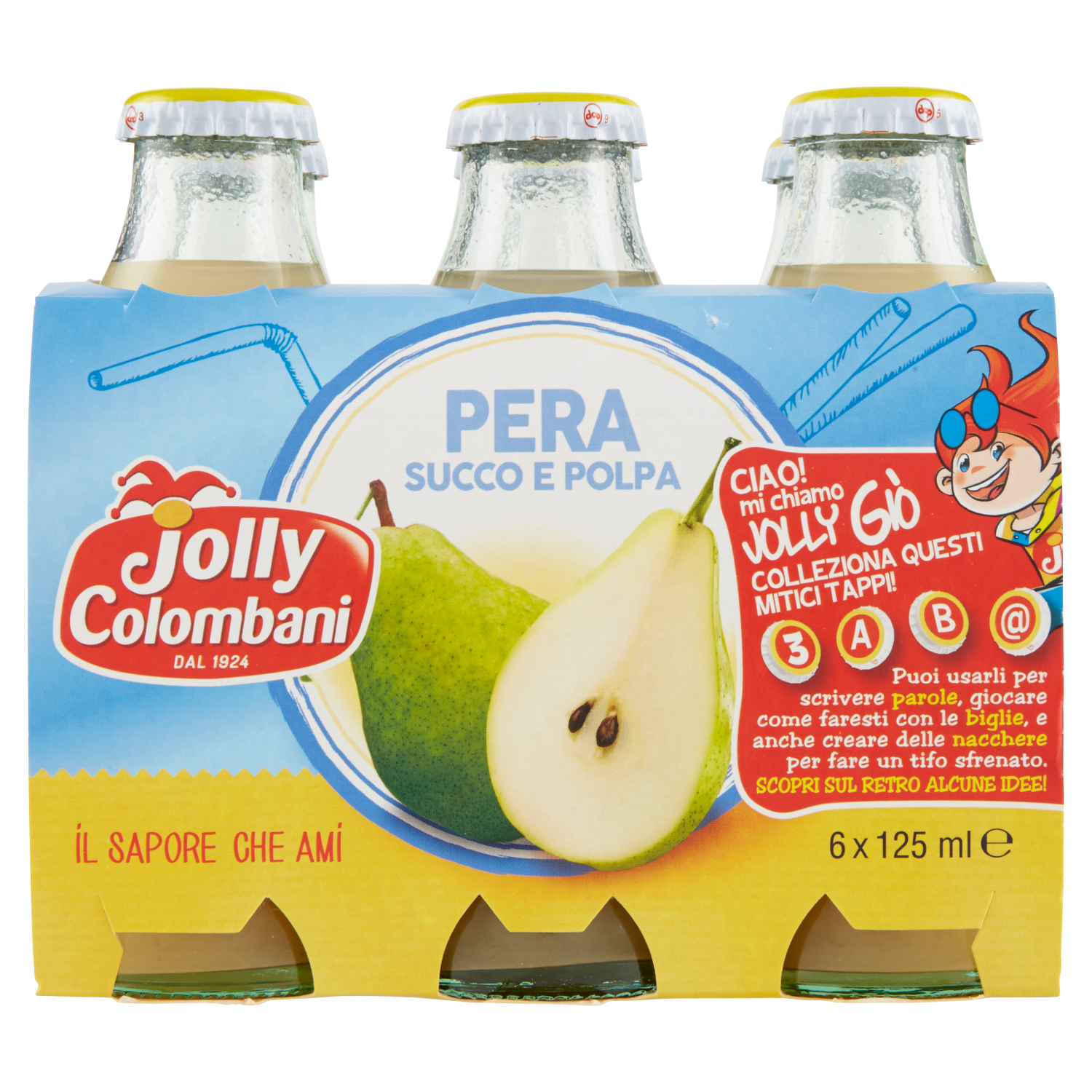 JOLLY COLOMBANI PERA SUCCO E POLPA 6 X 125ML 750ml (8 in a box)