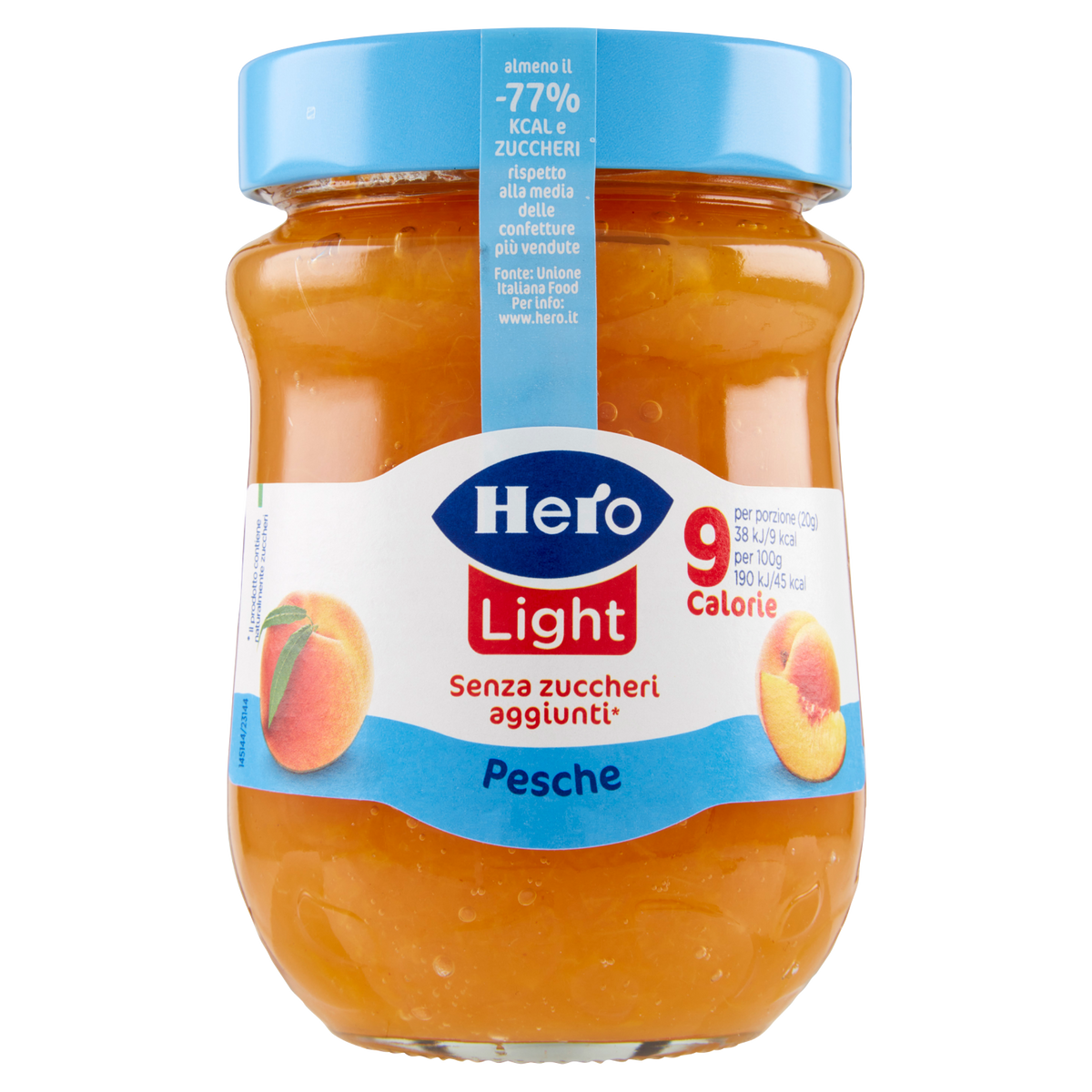 HERO SUGAR-FREE LIGHT PESCHE 280g (8 in a box)