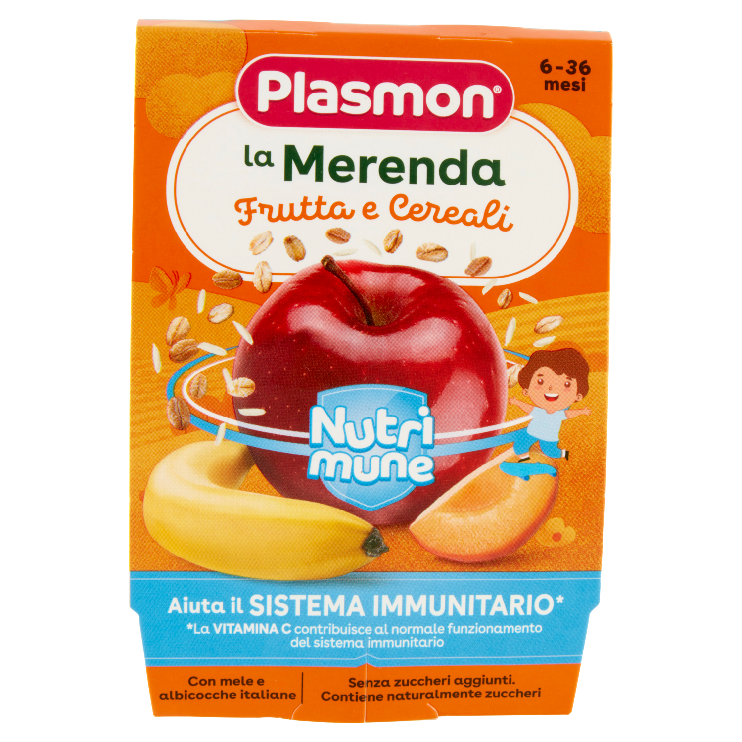 PLASMON MERENDA FRUTTA CEREALE 120gX2 240g