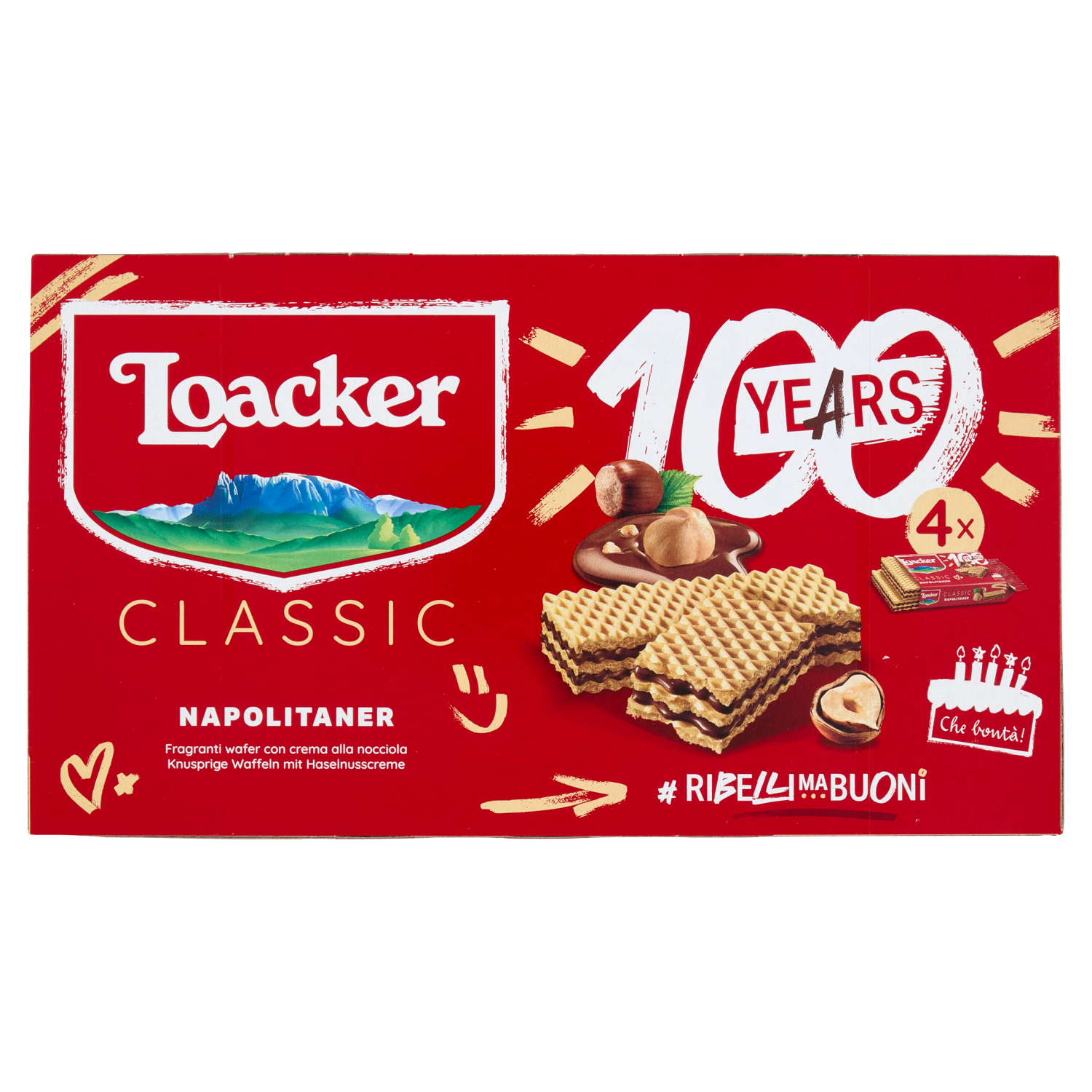LOACKER WAFER NAPOLITANER 45gX4 180g (18 in a box)