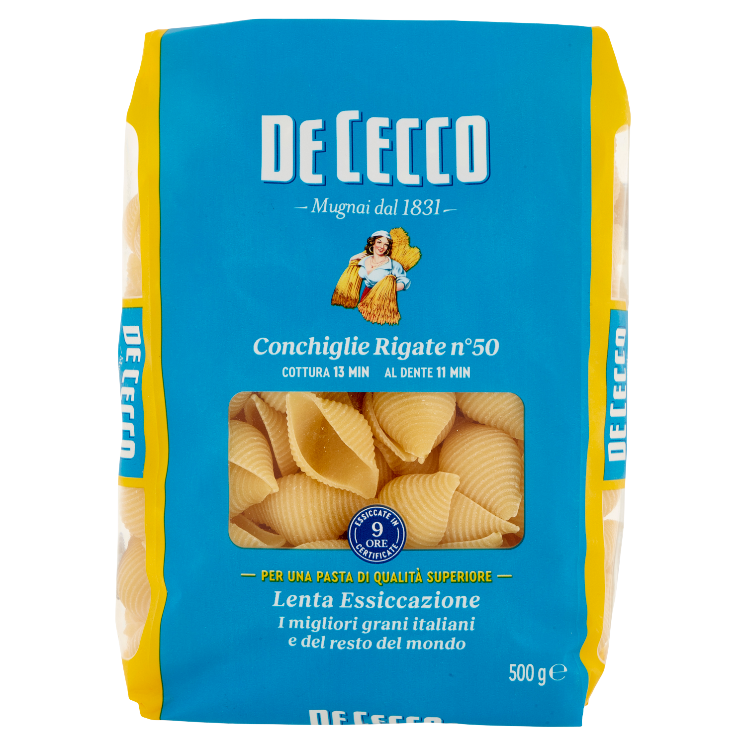 DE CECCO PASTA DI SEMOLA CONCHIGLIE 500g (24 in a box)