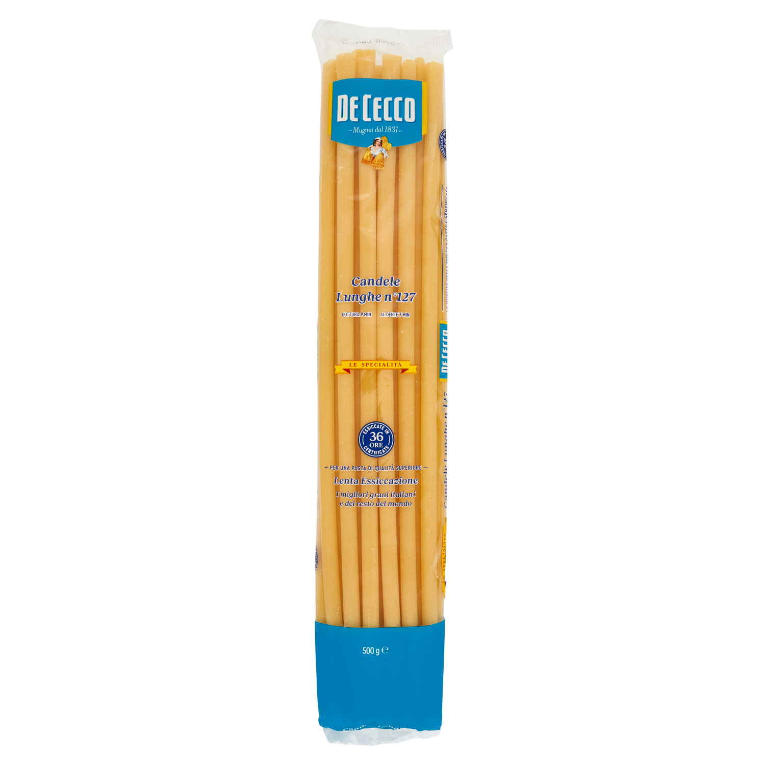 DE CECCO PASTA DI SEMOLA CANDELE LUNGHE N°127 500g (12 in a box)