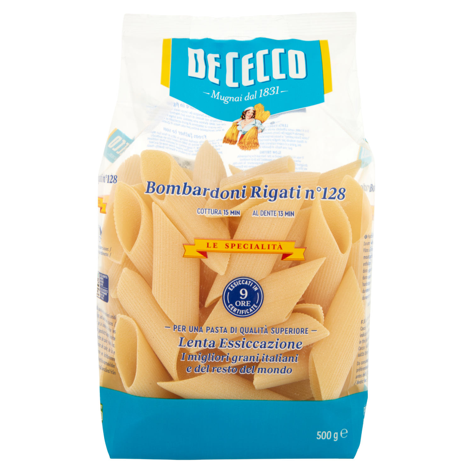 DE CECCO BOMBARDONI RIGATI N.128 500g (12 in a box)