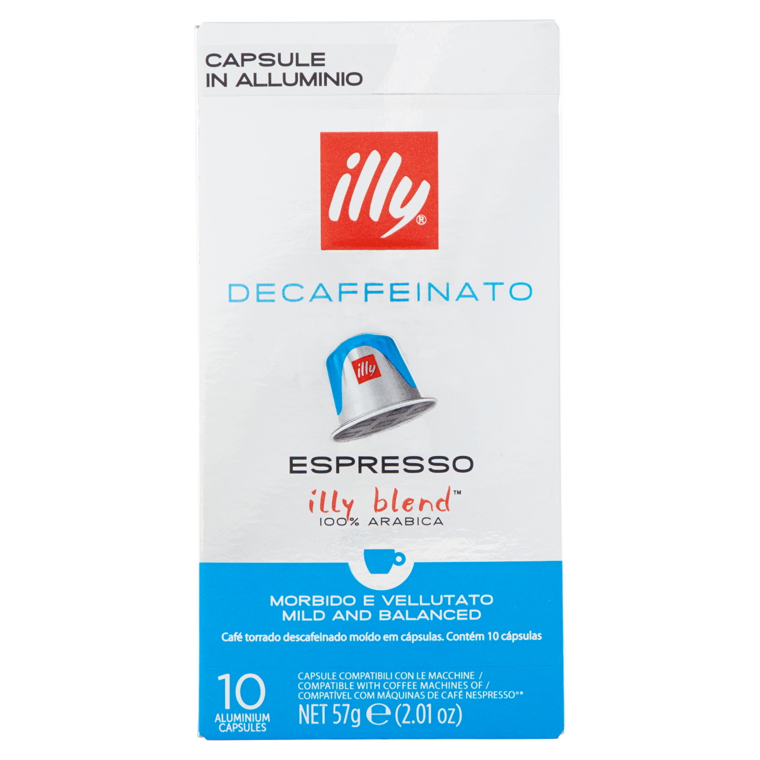 ILLY CAFFE' CLASSICO DEK X 10 CAPSULE NESPRESSO 57g (10 in a box)