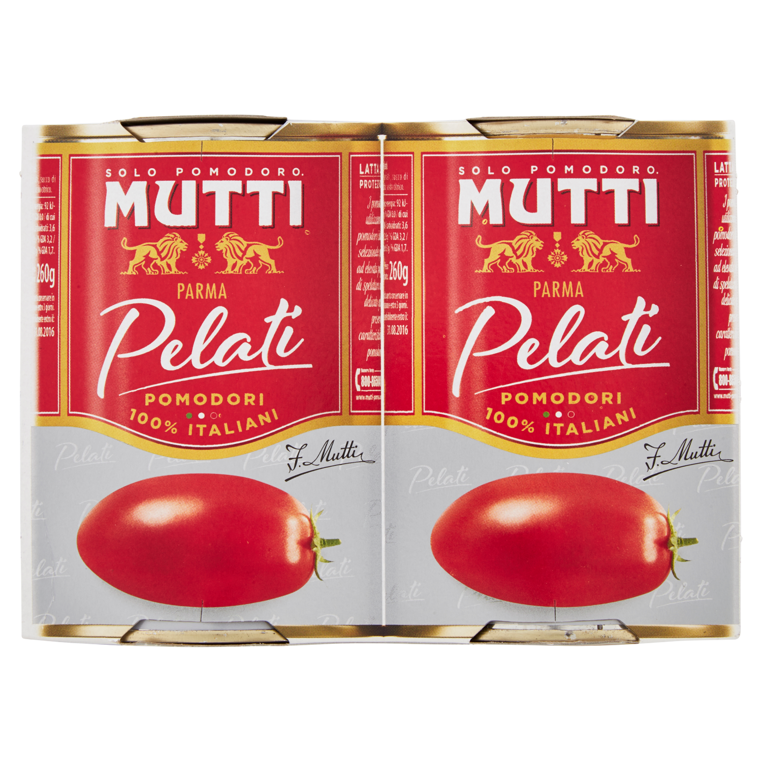 MUTTI PELATI 400g X2 (6 in a box)