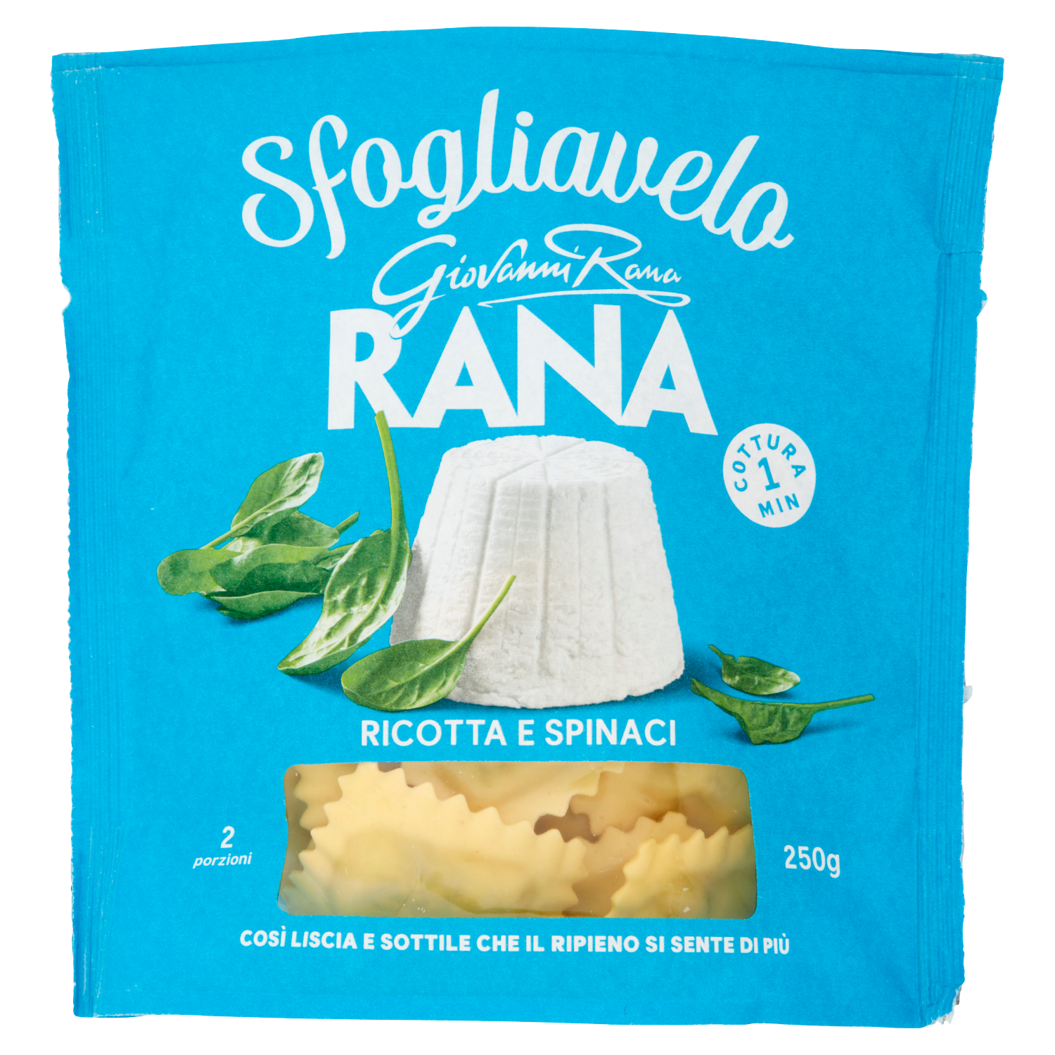 RANA SFOGLIAVELO RAVIOLI RICOTTA SPINACI ED ERBETTE 250g (4 in a box)