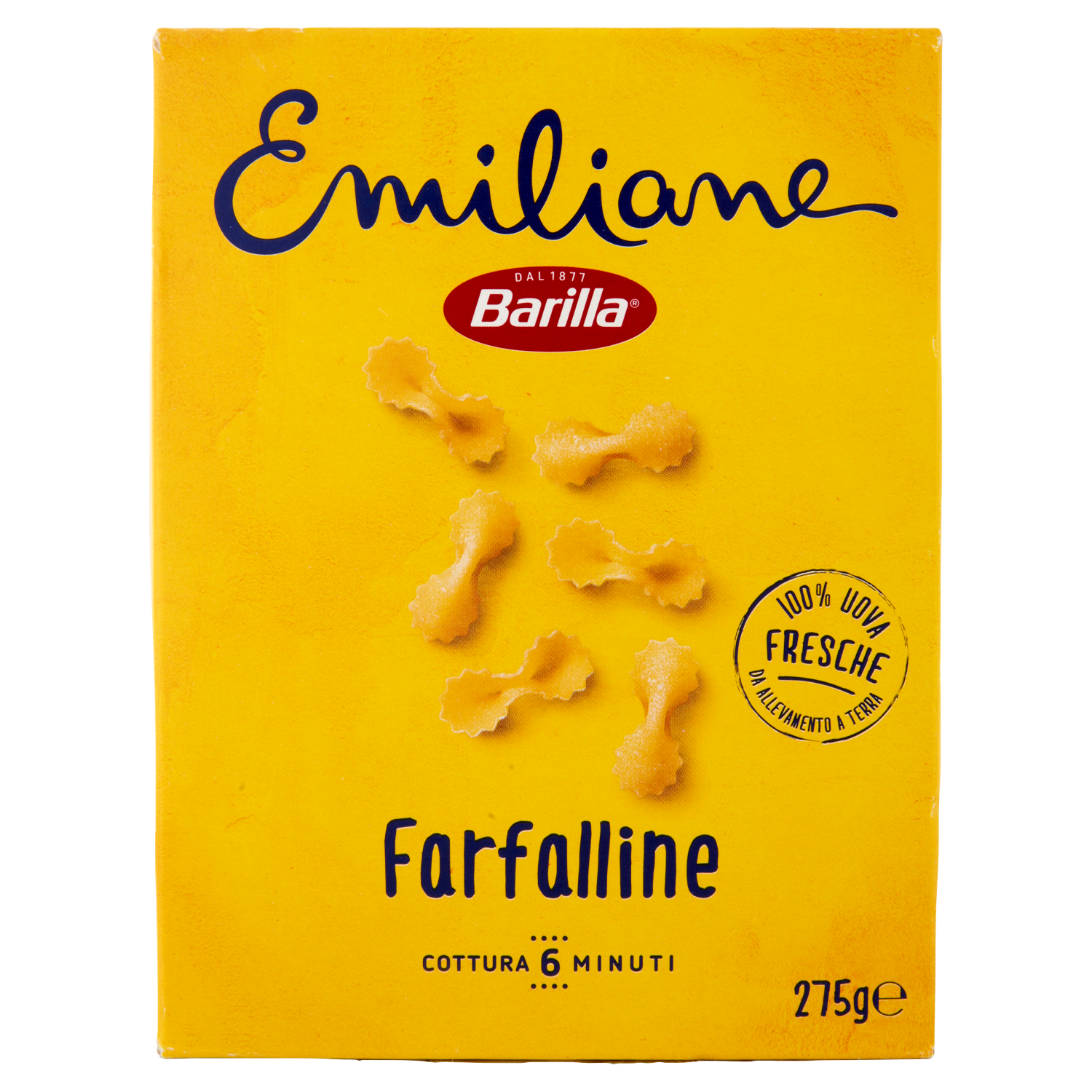 BARILLA EMILIANE FARFALLINE UOVO 275g (24 in a box)