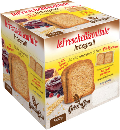 Grissin Bon Lefresche Biscotta Te Integrali gr.500 (Pz14x4) (8 In A Box) (£1.94 Each)