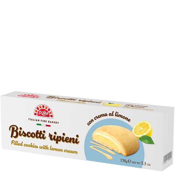 DI LEO BISCOTTI RIPIENI AL LIMONE 150g (14 in a box)