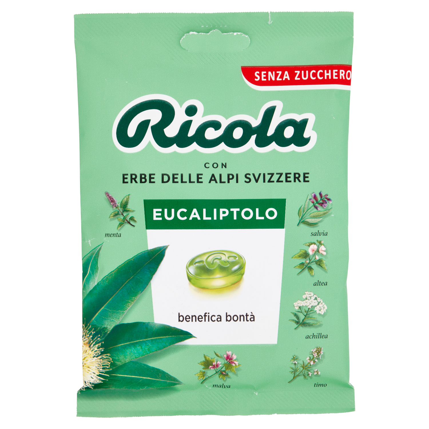 RICOLA EUCALIPTOLO SENZA ZUCCHERO 70g (12 in a box)