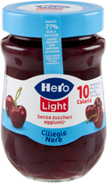Hero Confettura Ciliegie Nere Light Senza Zucchero 280 Gr