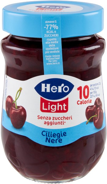 Hero Confettura Ciliegie Nere Light Senza Zucchero 280 Gr